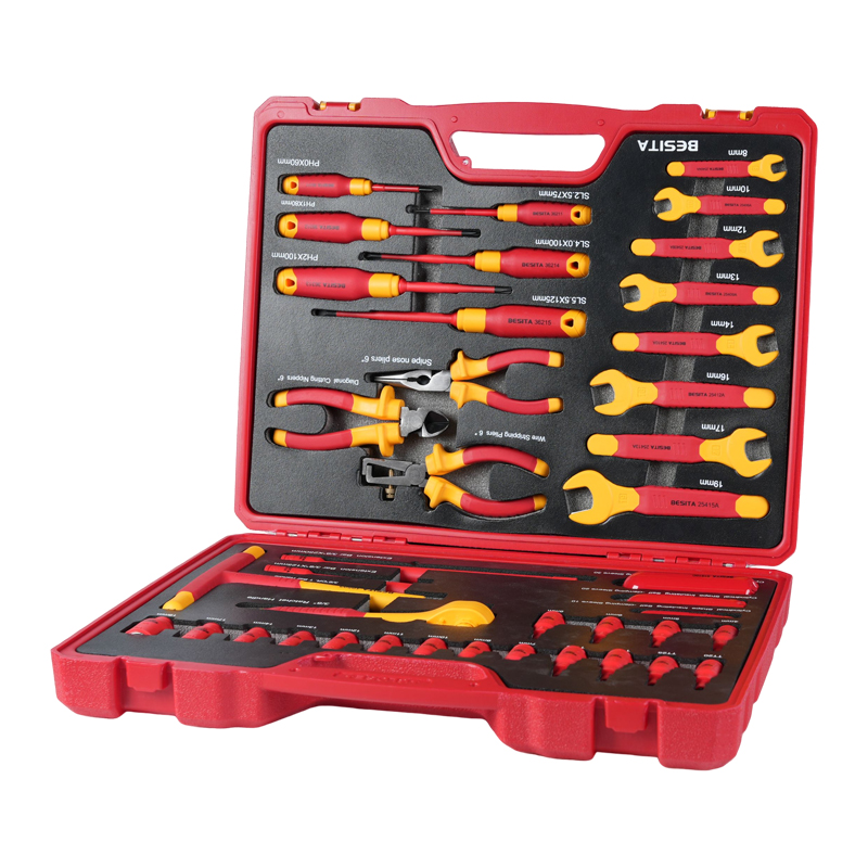 Socket Set - Professionele EV Reparatiegereedschapset 41-delig 1000V geïsoleerde